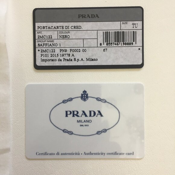 PRADA Business Card Holder Black Saffiano Lux Leather 100% Authentic w/Box - Picture 15 of 16